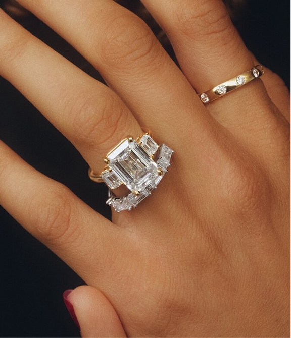 three stone ring for engagement